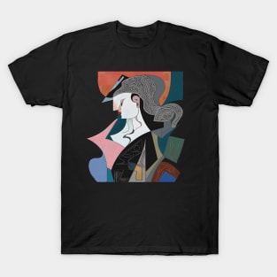 Woman in Kimono Picasso Style T-Shirt